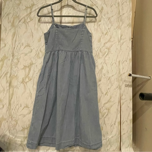 Vero Moda medium chambray blue denim button dress pockets neutral 100% cotton - Picture 10 of 10